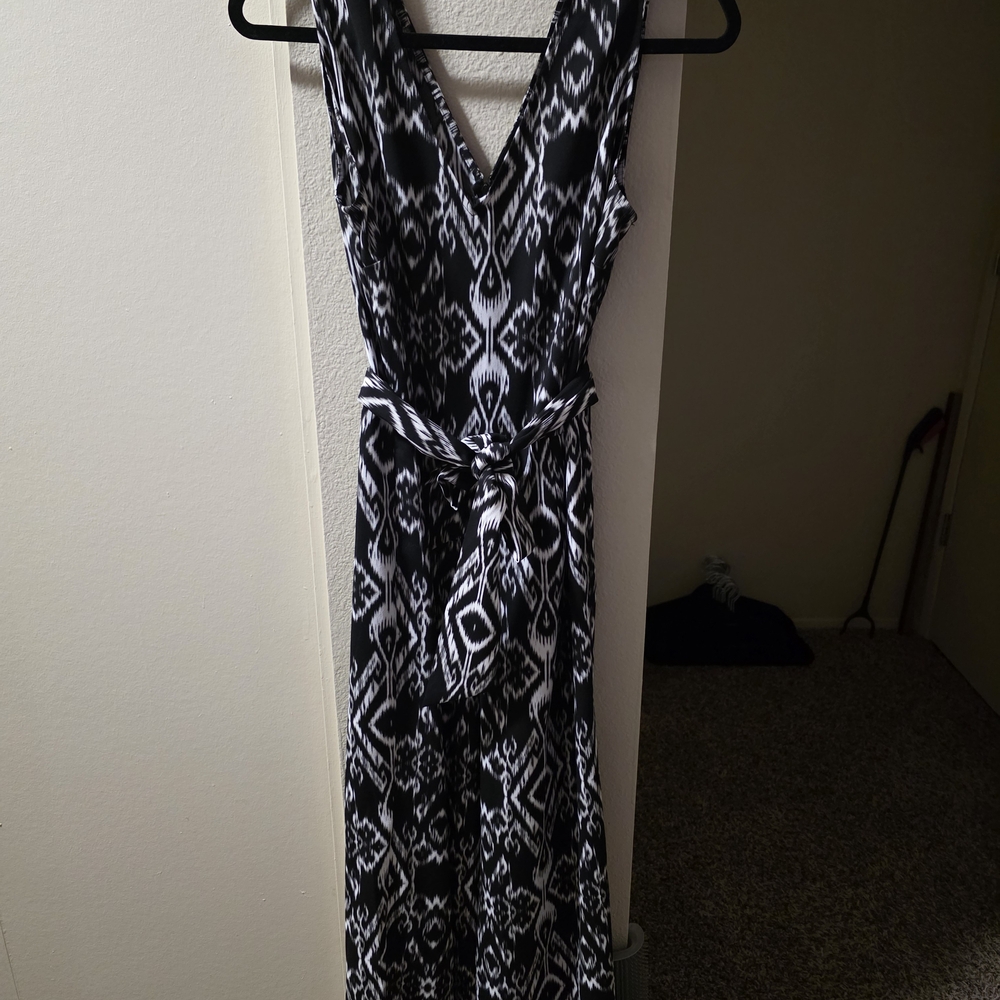 Worthington Black and White Maxi Jumpsuit